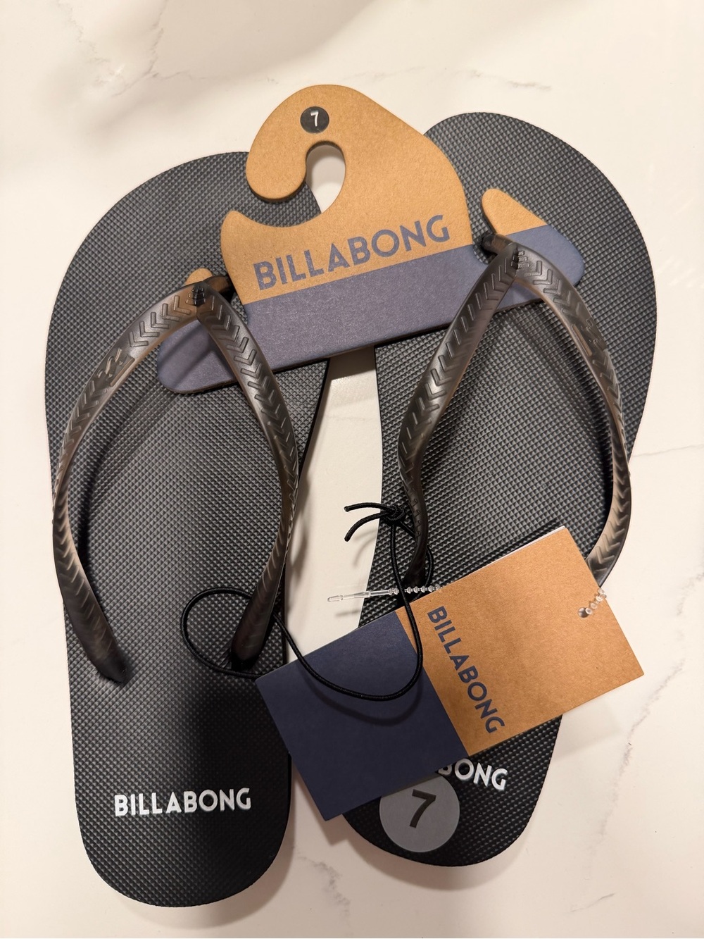 Billabong Black Flip Flops - Classic Comfort